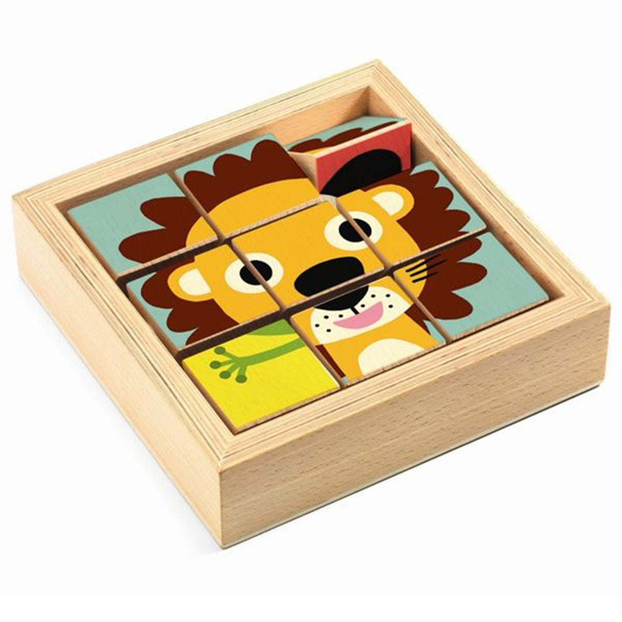 Djeco Wooden Blocks Puzzle Tournanimo