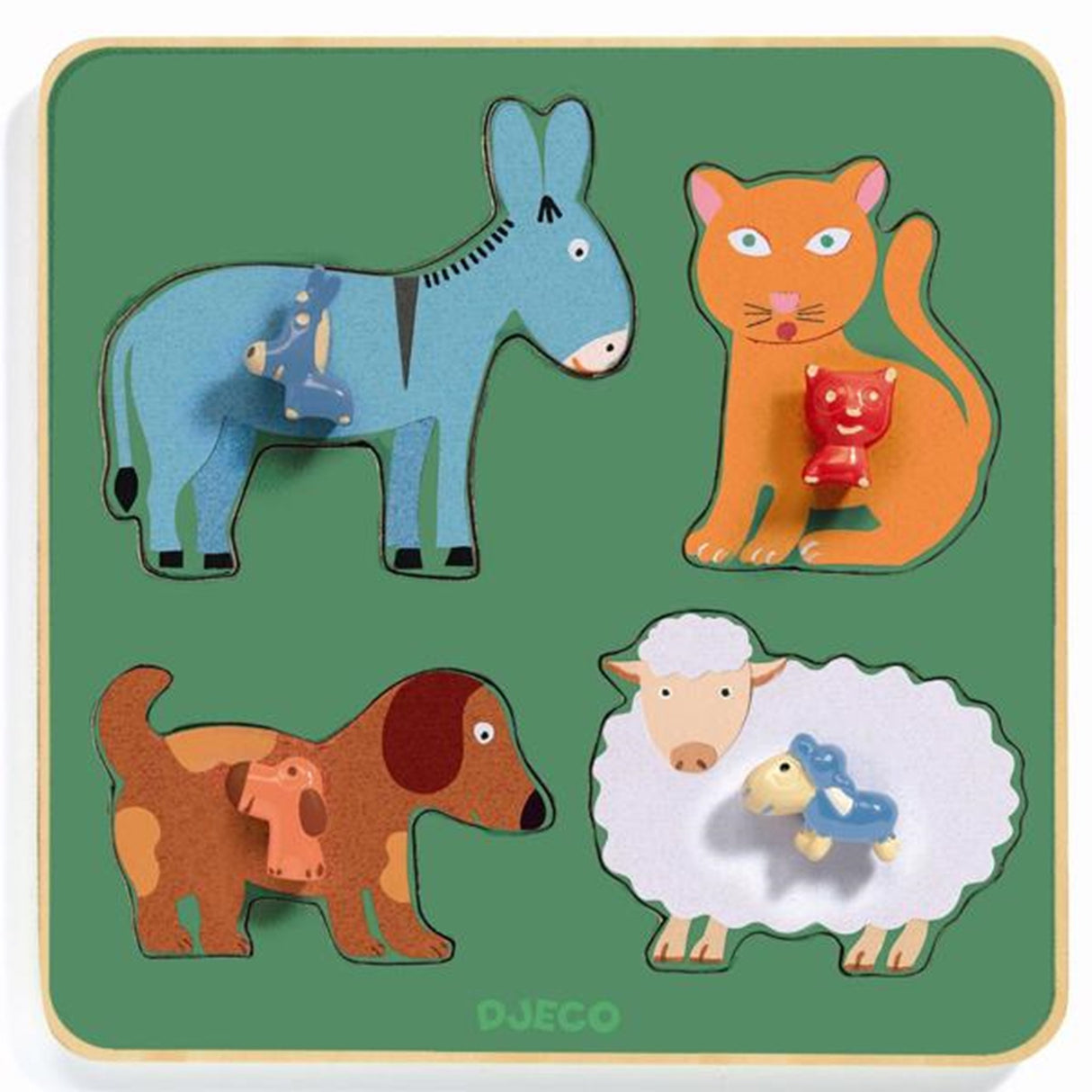 Djeco Puzzle Large Buttons Family Farm