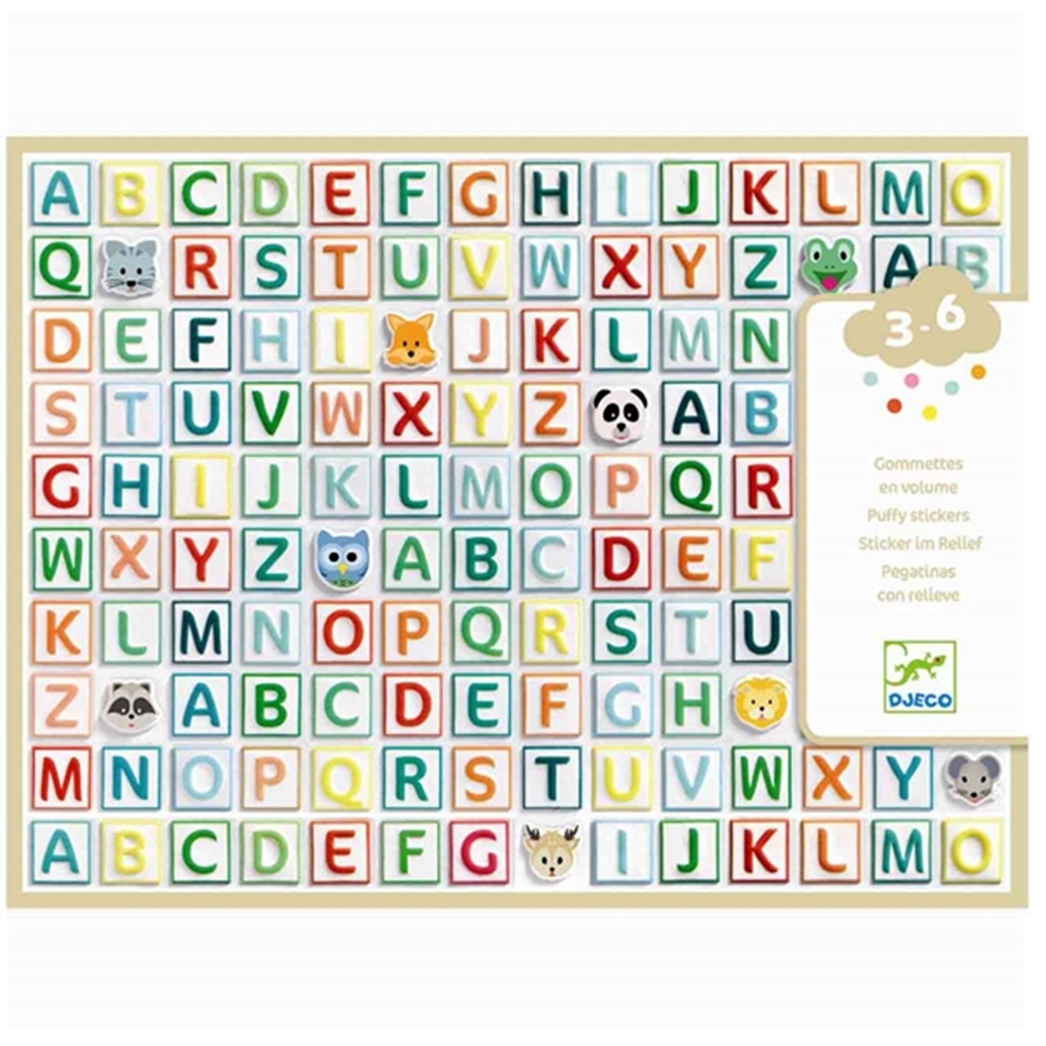 Djeco Stickers Puffy Alphabet
