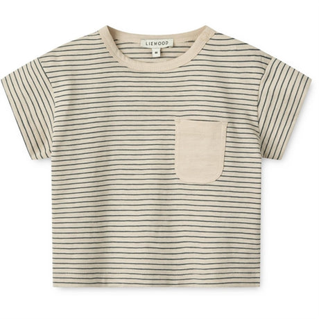 Liewood Y/D Stripes Whale Blue/Sandy Dodoma Baby Stripe T-shirt