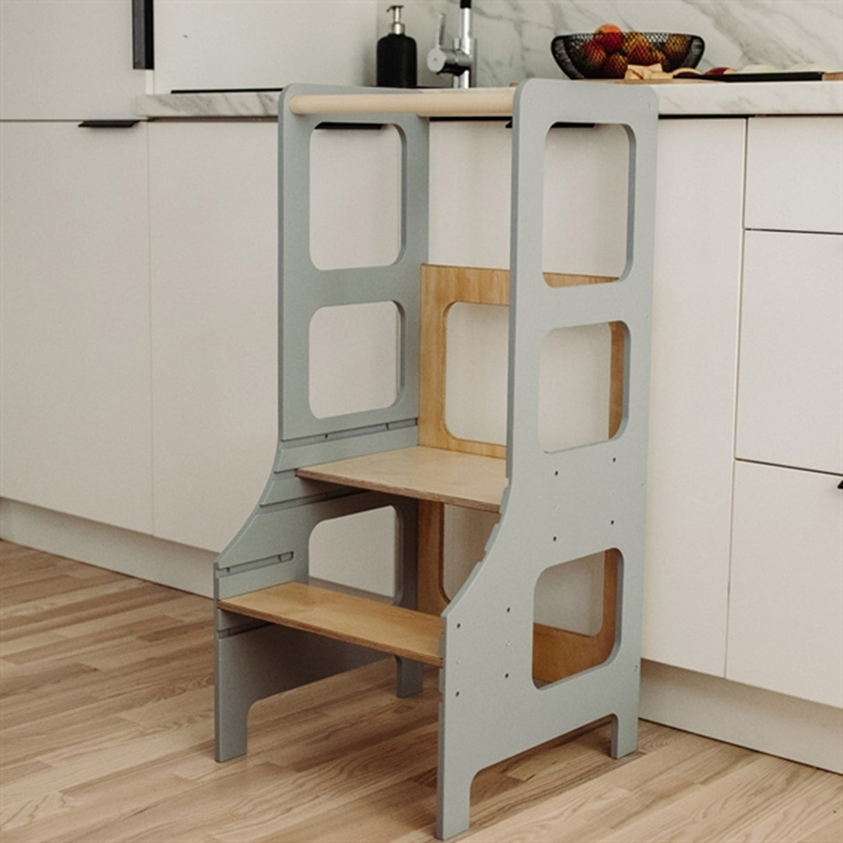 Duck Woodworks Foldable Kitchen Tower Grey