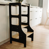 Duck Woodworks Foldable Kitchen Tower Black