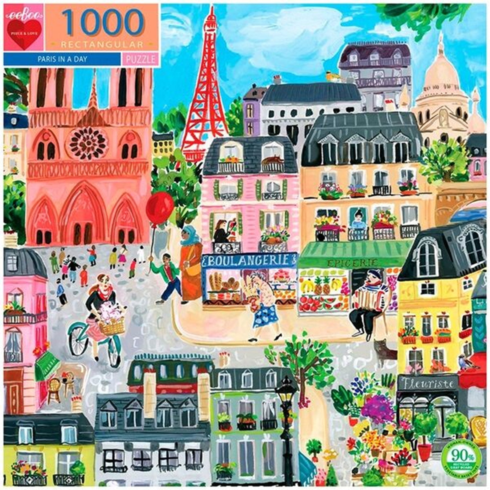 Eeboo Puzzle 1000 Pieces - Paris
