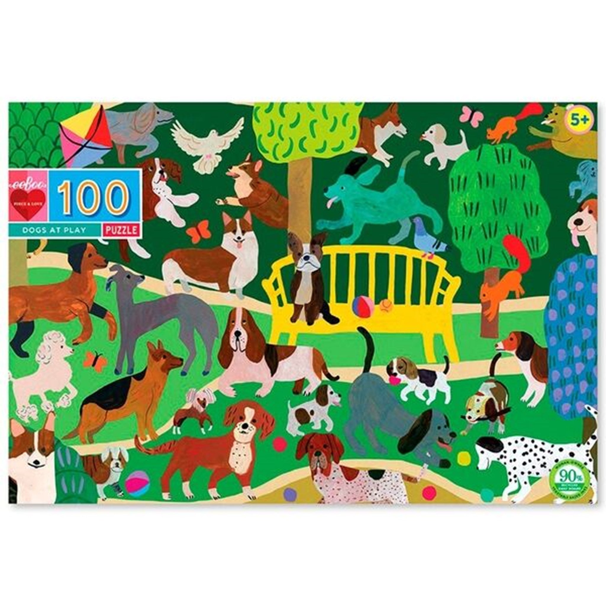 Eeboo Puzzle 100 Pieces - Dog at Play
