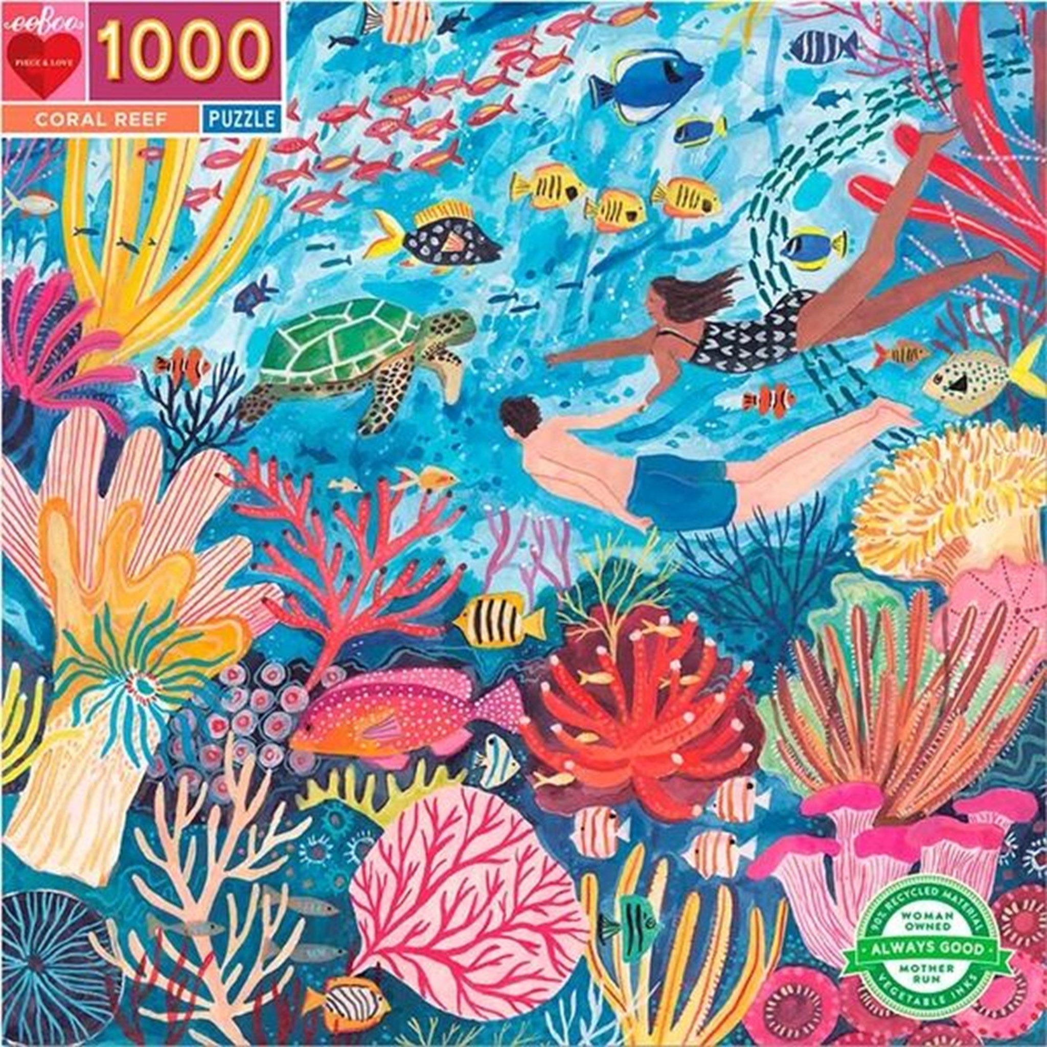 Eeboo Puzzle 1000 Pieces - Koralrev