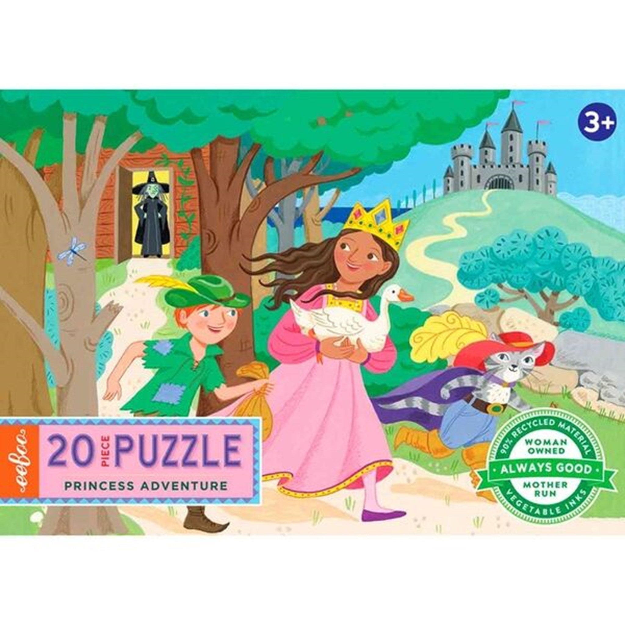 Eeboo Puzzle 20 Pieces - Prinsesse På Eventyr