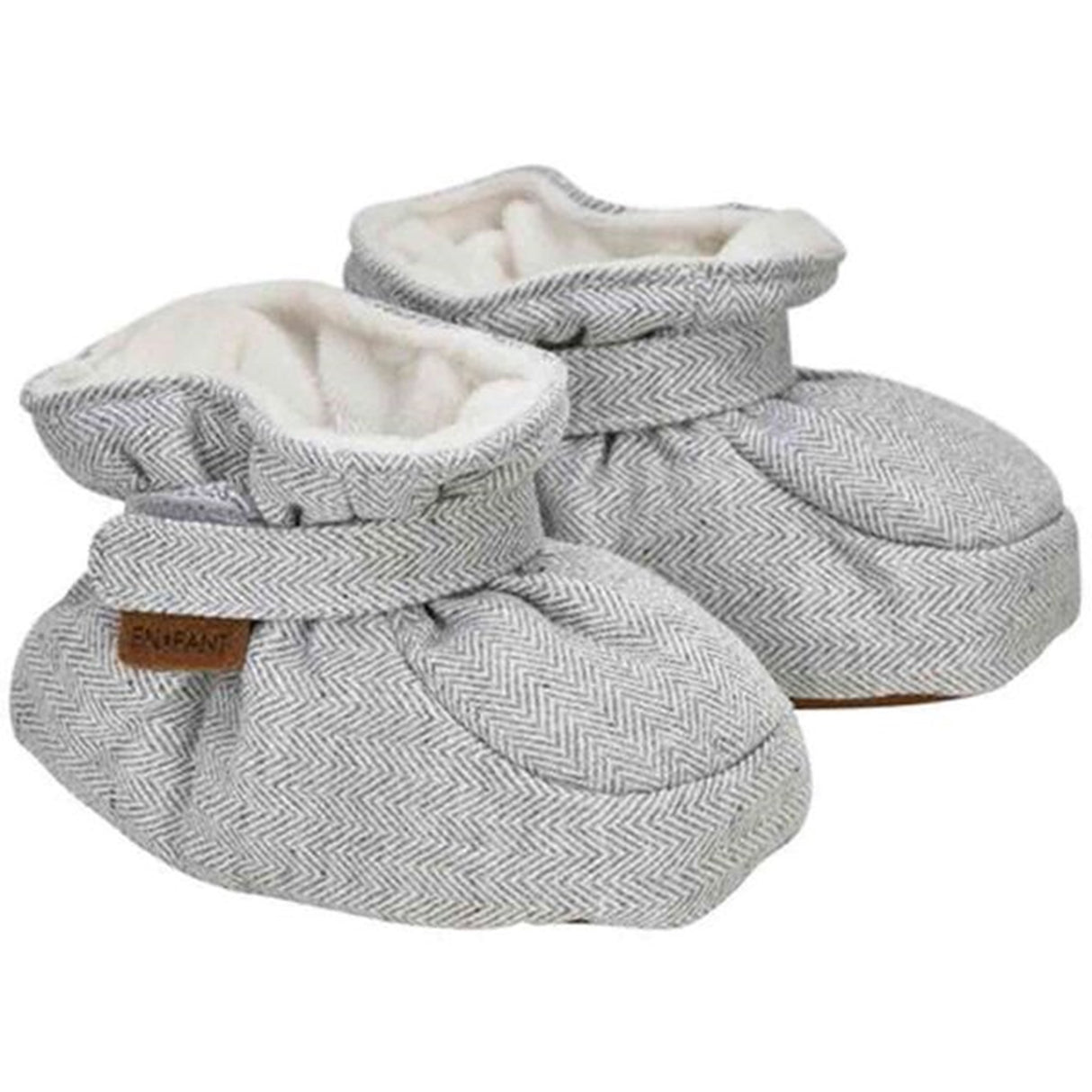 En Fant Baby Slippers Grey Melange