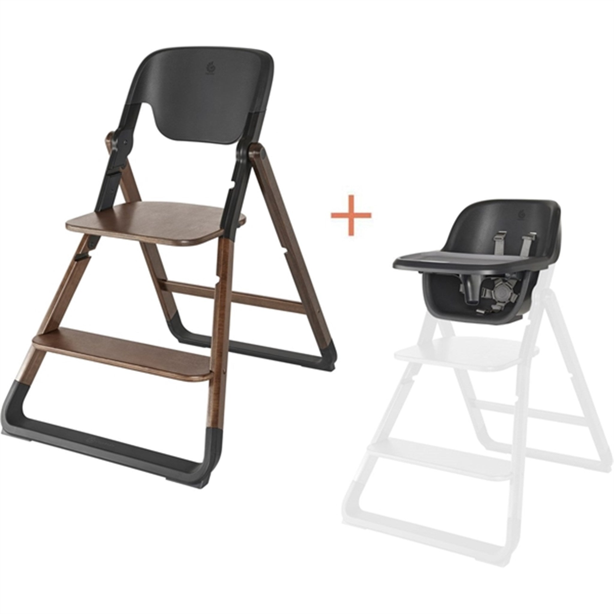 Ergobaby Evolve 2-in-1 High Chair + Chair Dark Wood Black