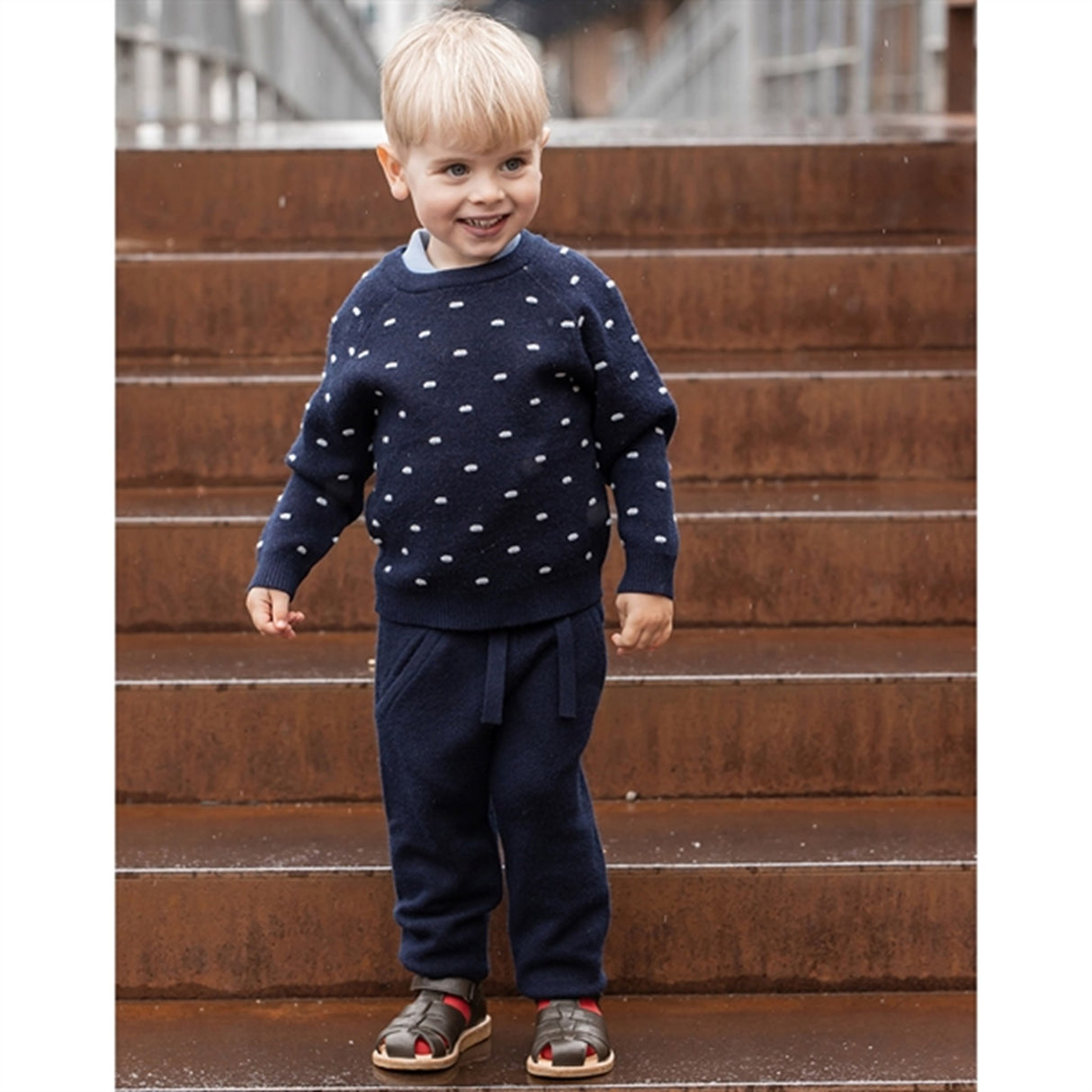 Fliink Navy/Dot Benna Dot Strikk