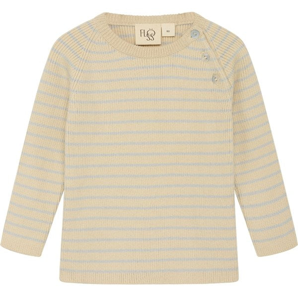 Flöss Flye Strikk Bluse Sea Salt/Warm Cotton