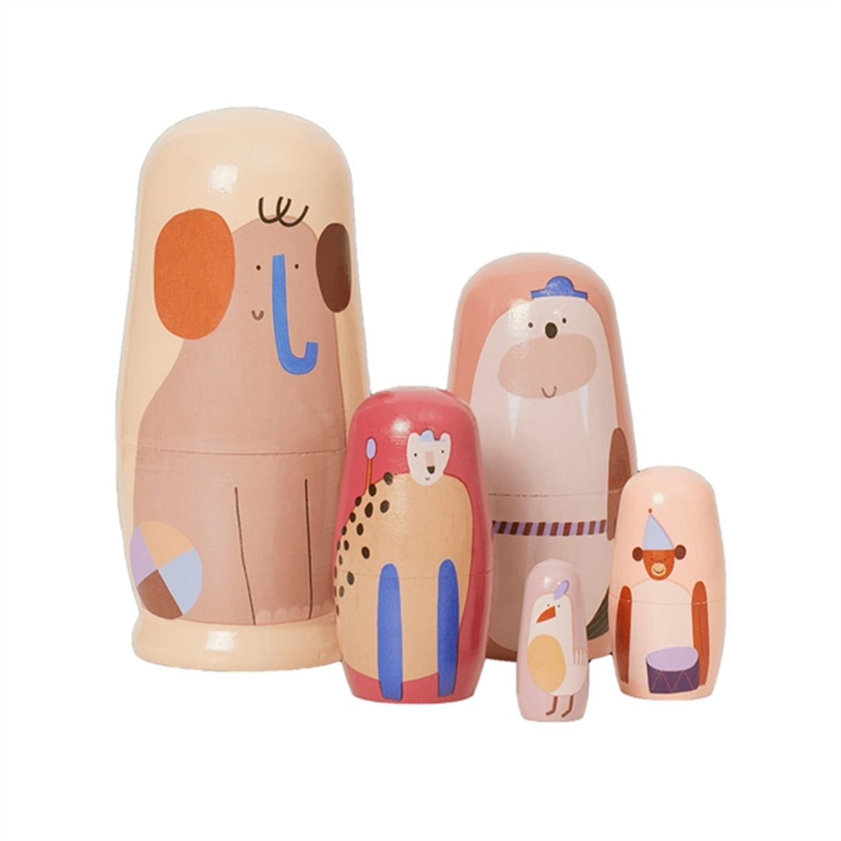 Ferm Living Critter Babushka Dukke Blek-Gul