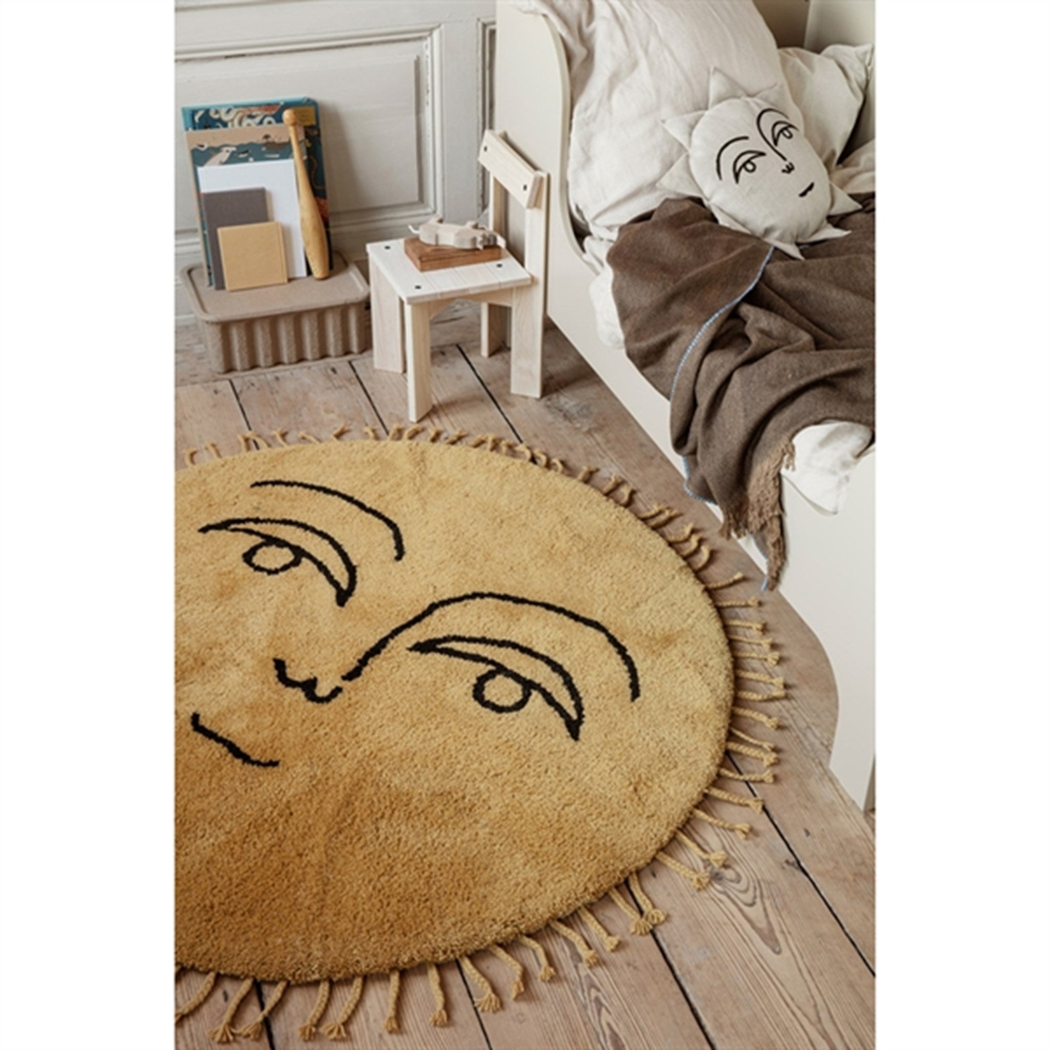 Ferm Living Sol Tufted Teppe - Large Yellow 2
