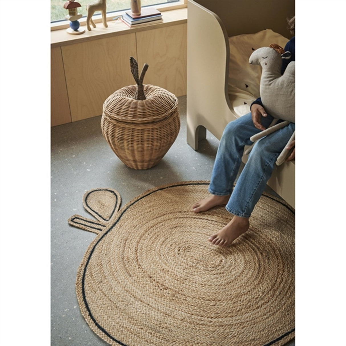 Ferm Living Apple Flettet Jute Teppe Natural