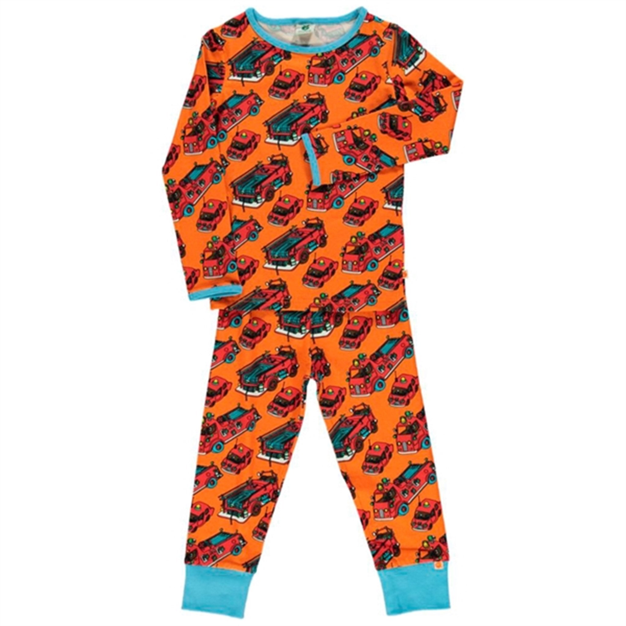 Småfolk Orange Firetruck Pyjamas