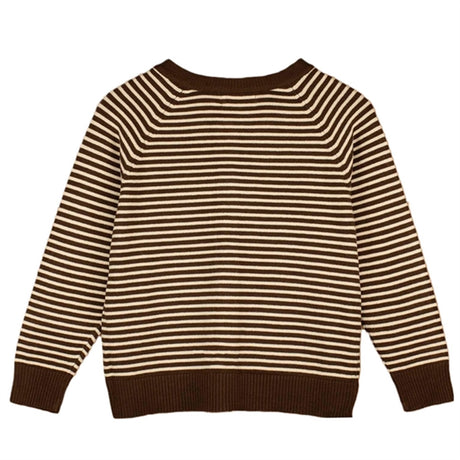 Fliink Chicory Coffee W. Sand Stripes Favo Cardigan 2