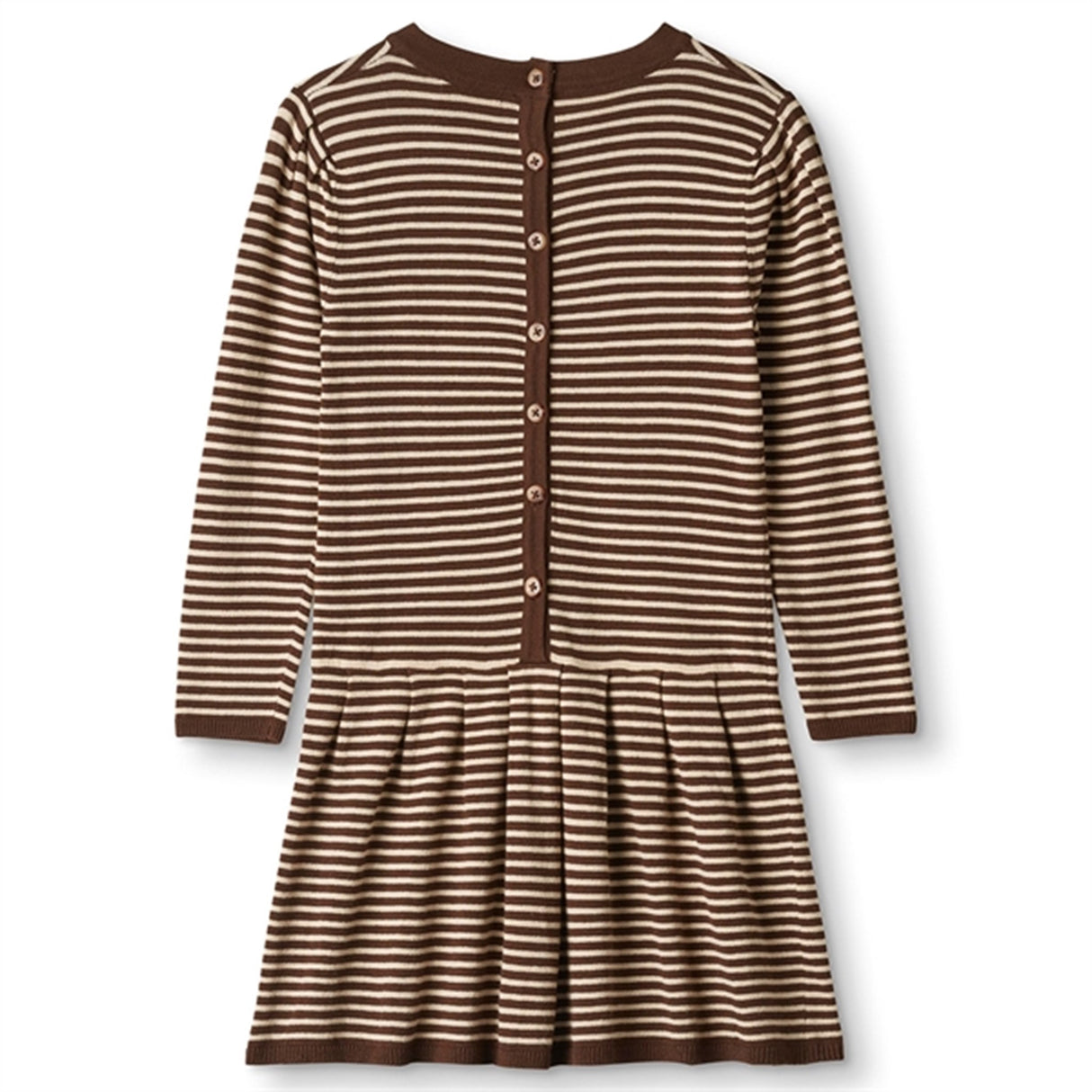 Fliink Chicory Coffee W. Sand Stripes Favo Peplum Kjole 2