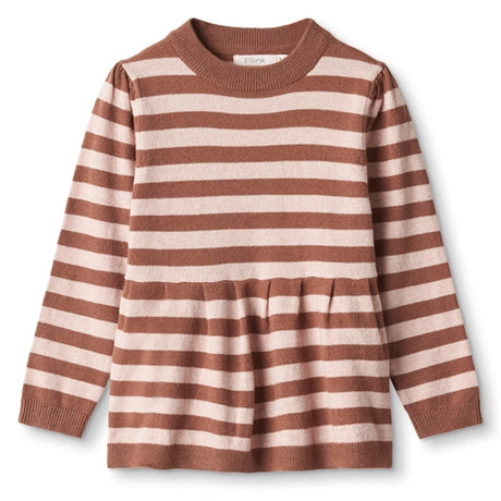 Fliink Carob Brown Striped Alilly Genser