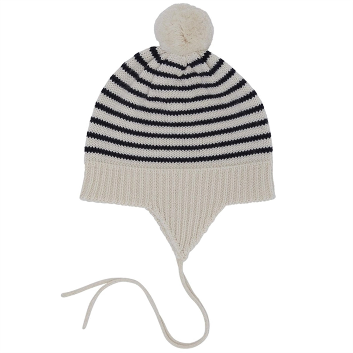 FUB Baby Pompom Hue Ecru/Dark Navy