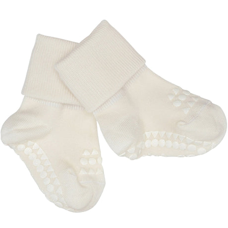 GObabyGO Bamboo Sokker Antislip Offwhite