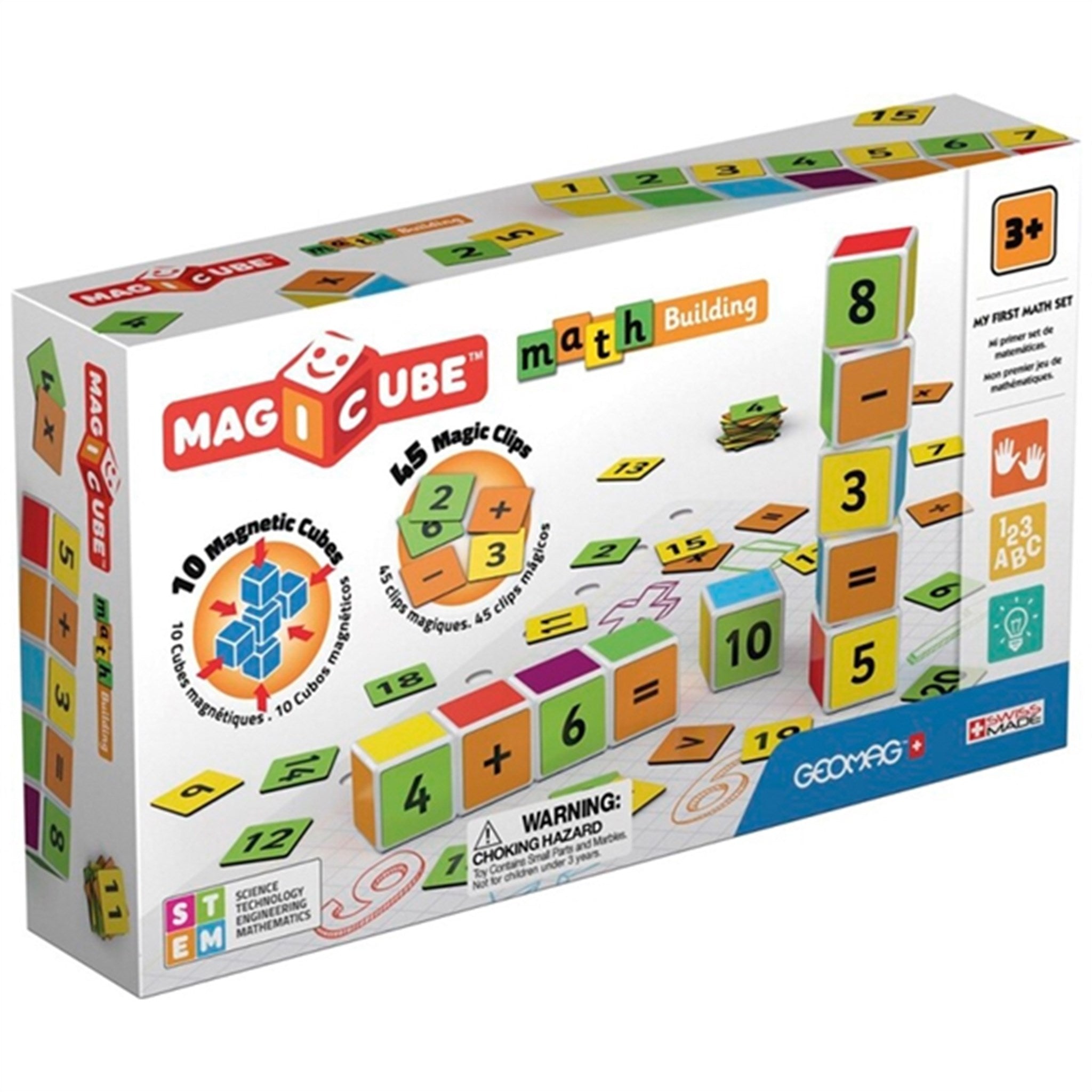 Geomag Magicube Maths Building 10 cubes + 45 clips