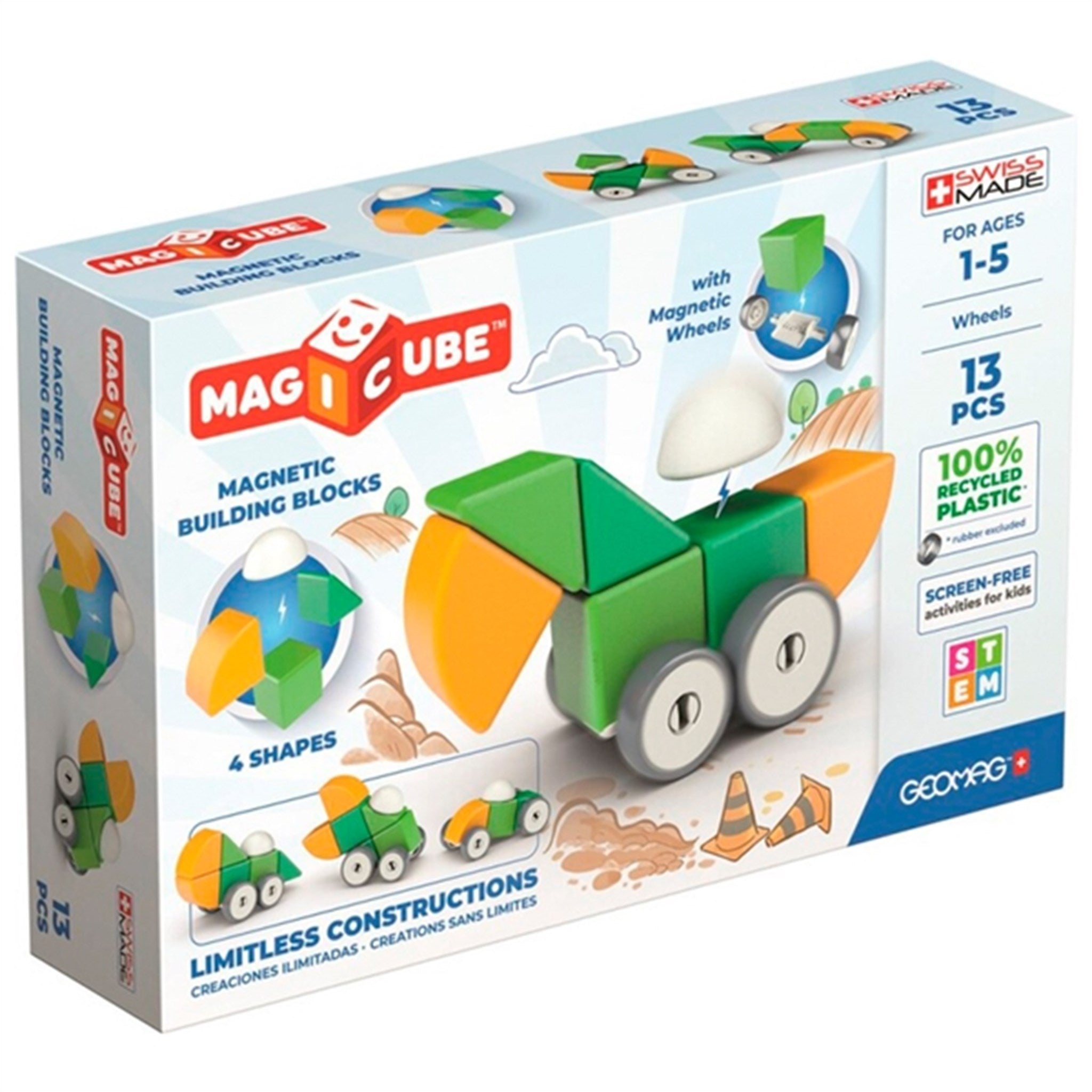 Geomag Magicube Recycled Shapes & Wheels