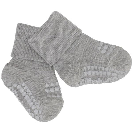 GObabyGO Bamboo Sokker Antislip Grey Melange