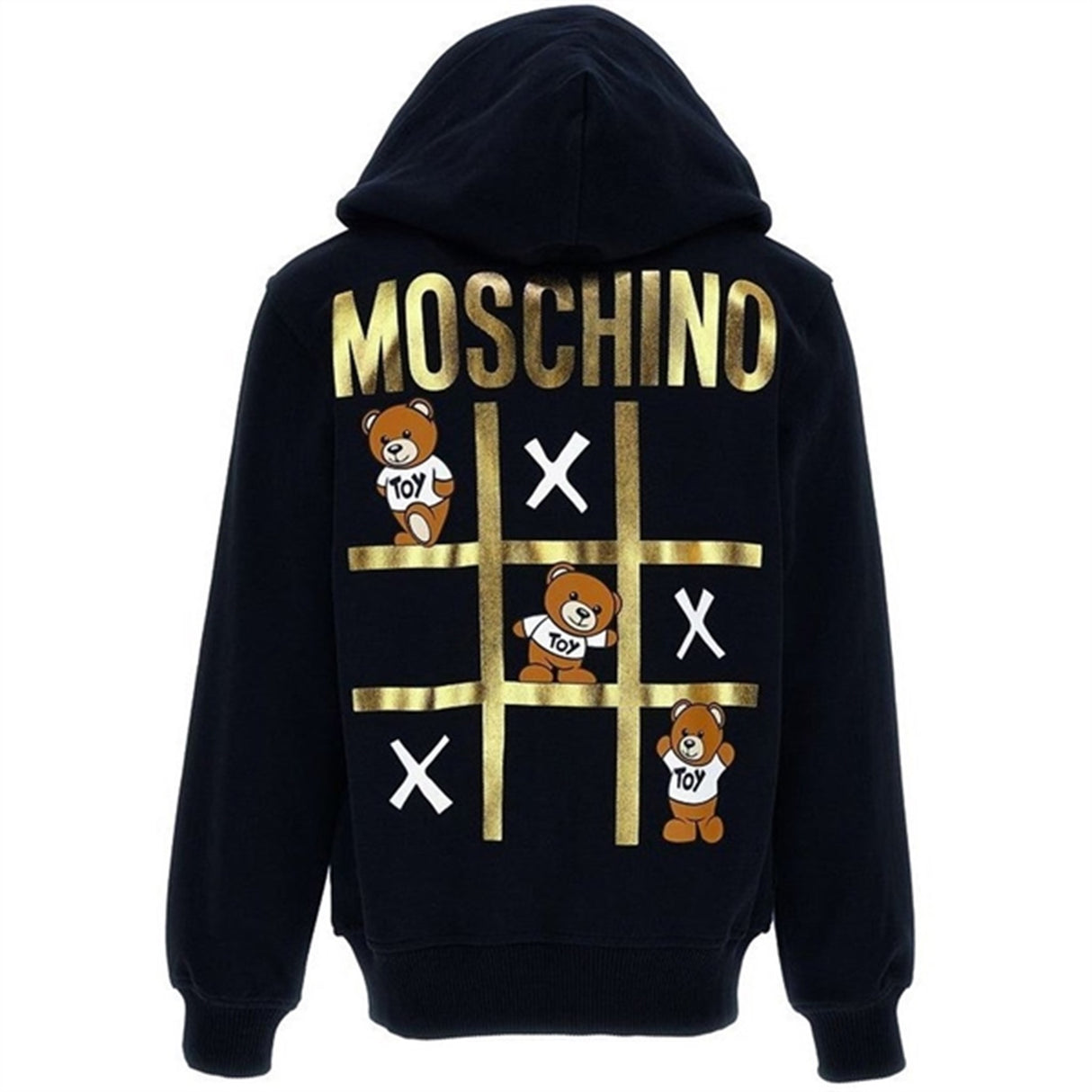 Moschino Black Collegegenser m. Hætte