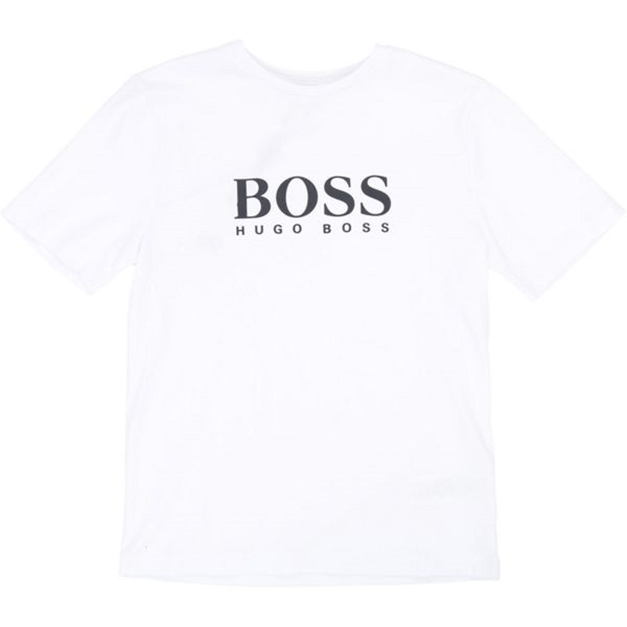 Hugo Boss Boy Short Sleeves Logo Tee-shirt White
