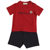 Moncler T-Shirt og Shorts Sett Rose Red