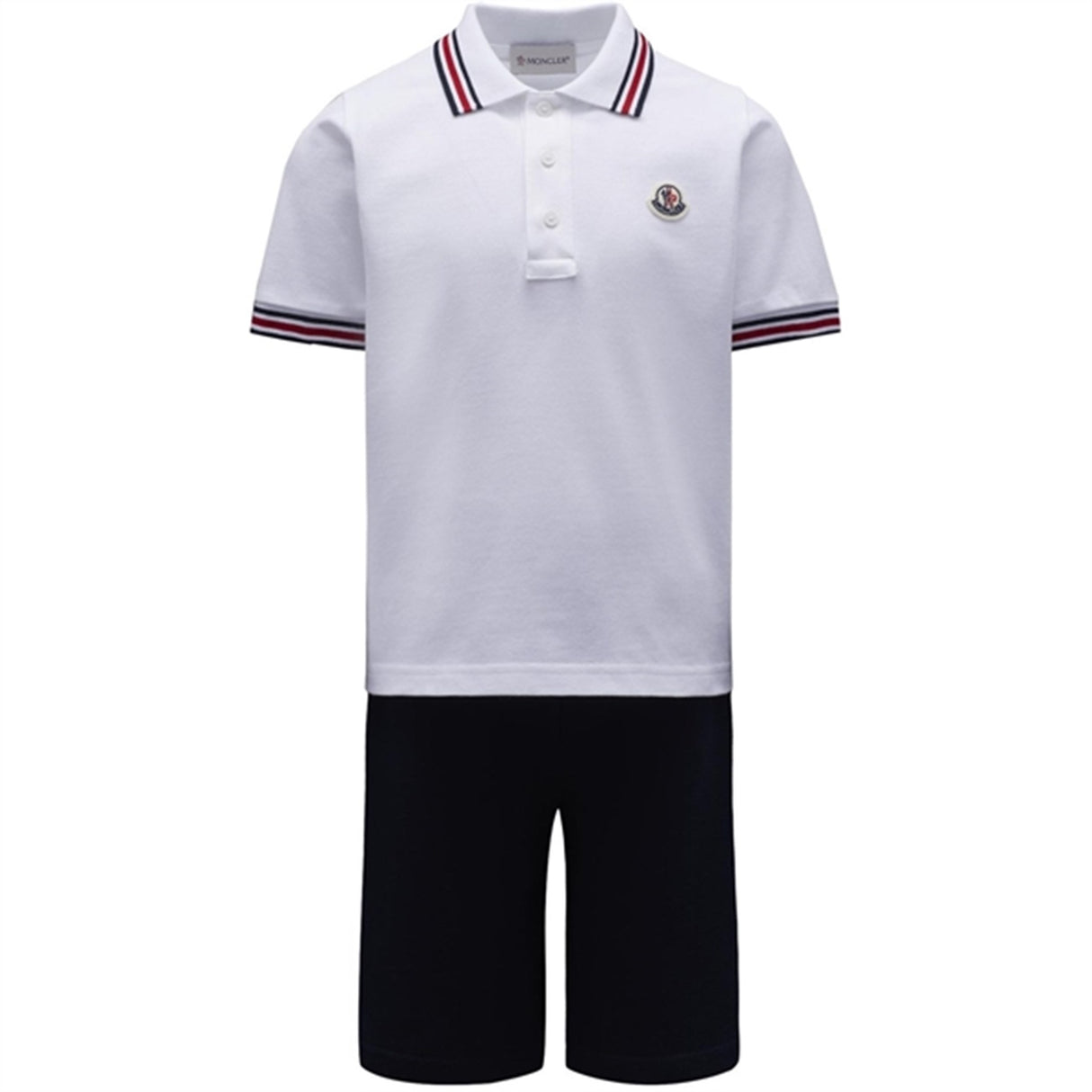 Moncler T-Shirt og Shorts Sett White