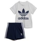 adidas Originals Night Indigo / White Shorts Tee Sett