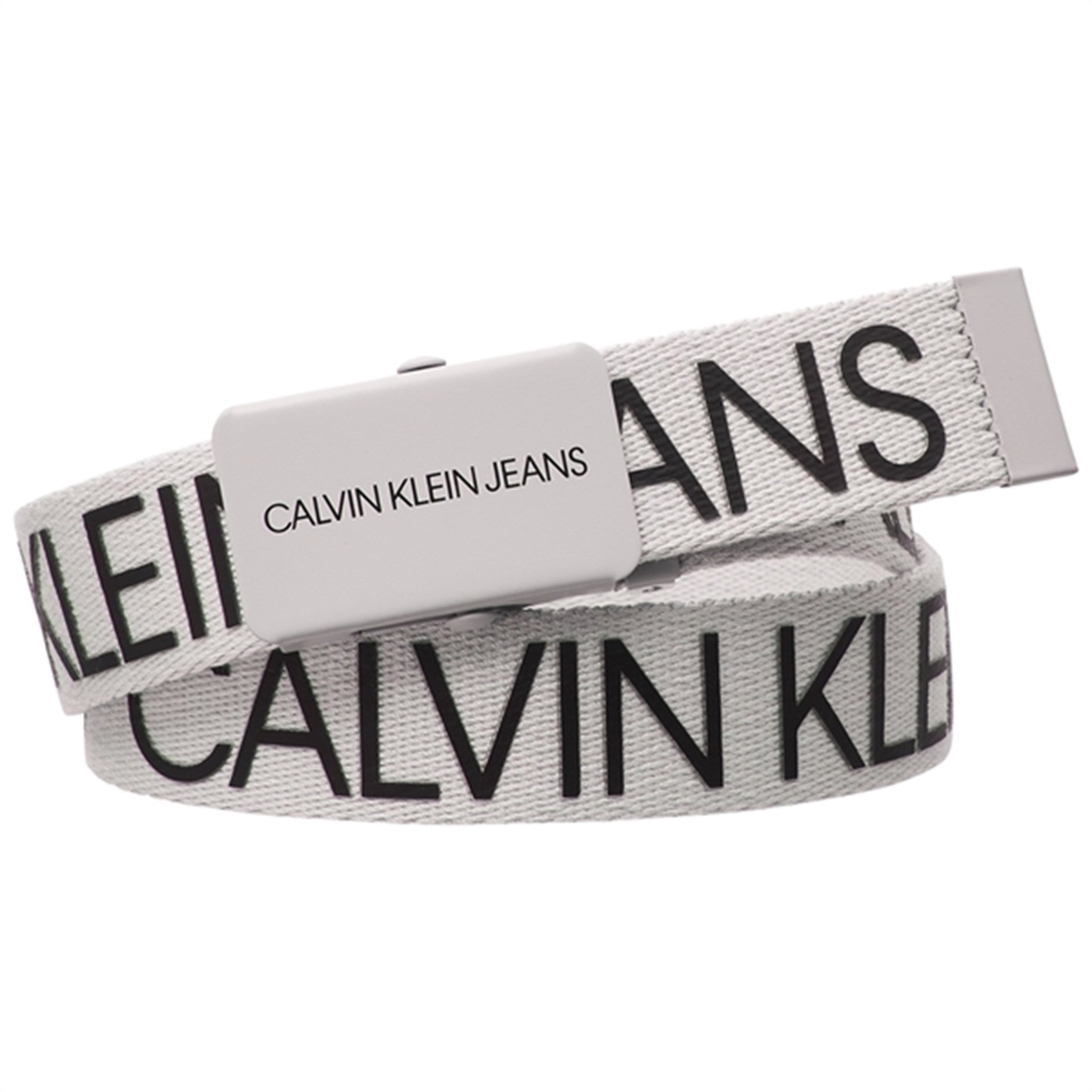 Calvin Klein Canvas Logo Belte Ghost Grey