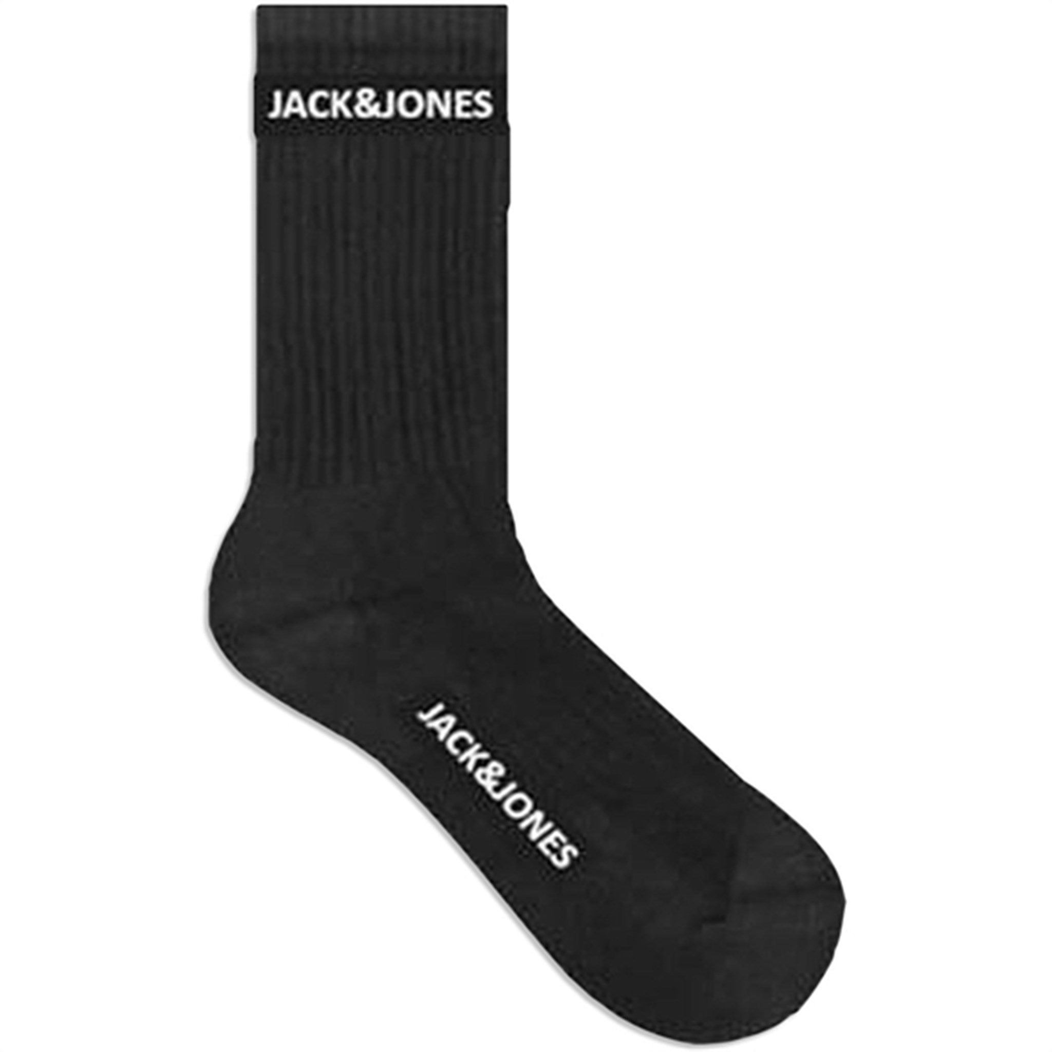 Jack & Jones Junior Black Basic Logo Tennis Sokker 5-pakning Noos