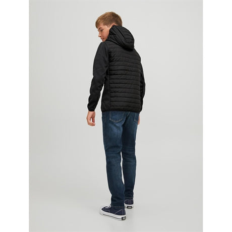 Jack & Jones Junior Black Multi Vattert Overgangsjakke Noos