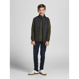 Jack & Jones Junior Black Multi Vattert Vest Noos