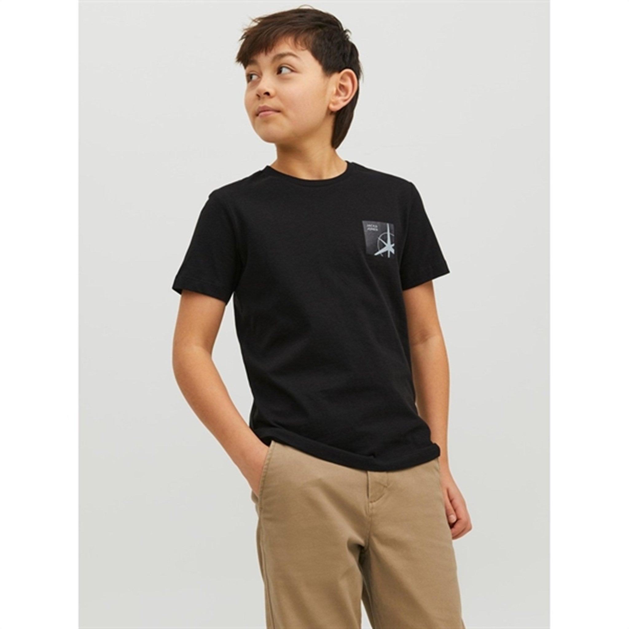 Jack & Jones Junior Black Filo T-Shirt 2