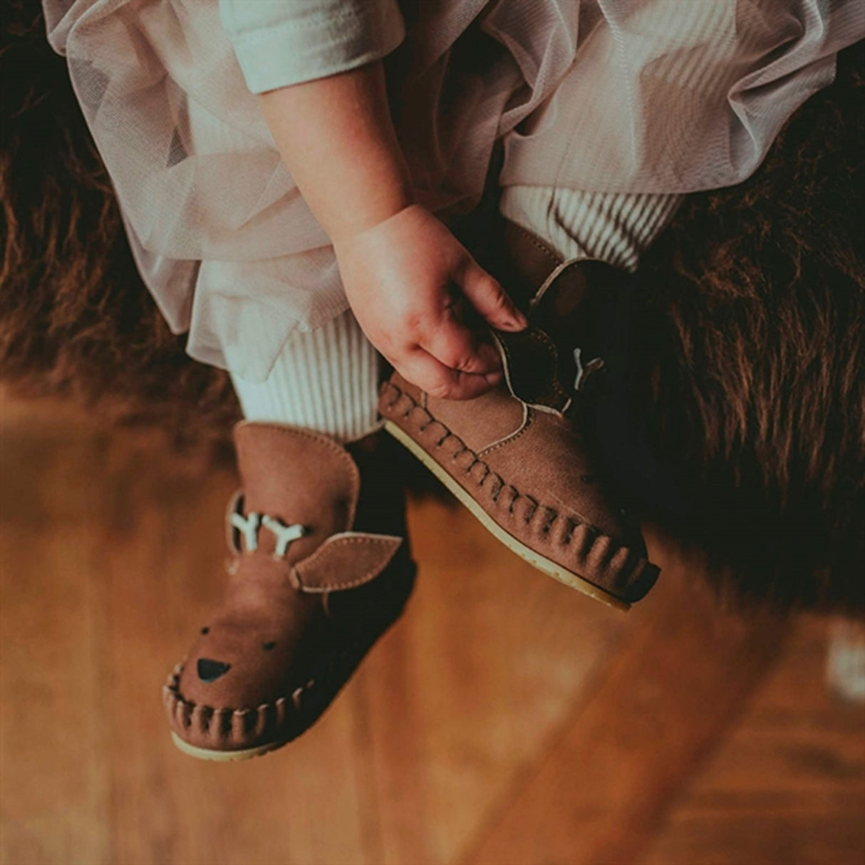 Donsje Baby Kapi Special Lining Futter Stag Hazelnut Nubuck