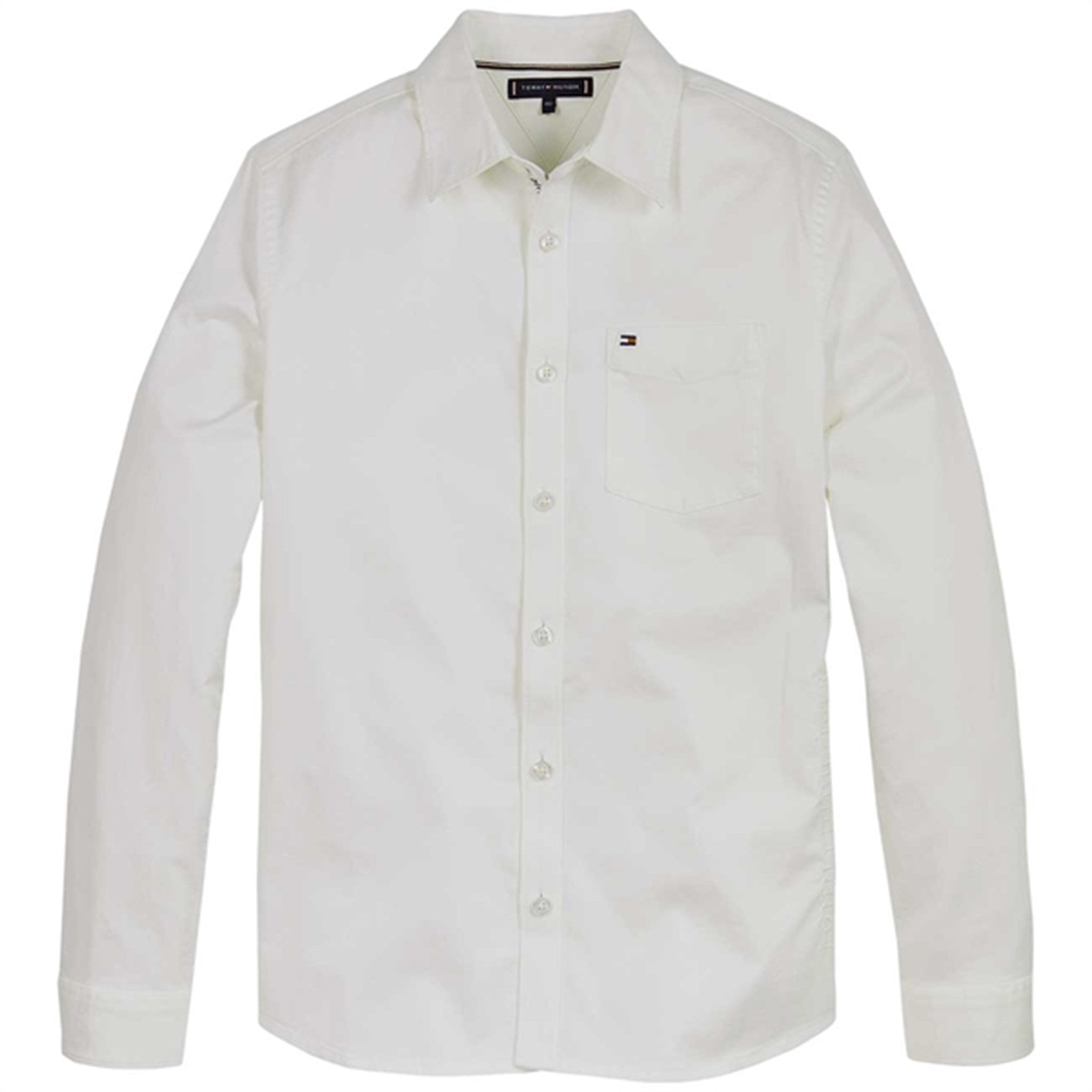 Tommy Hilfiger Stretch Twill Tonal Logo Skjorte White