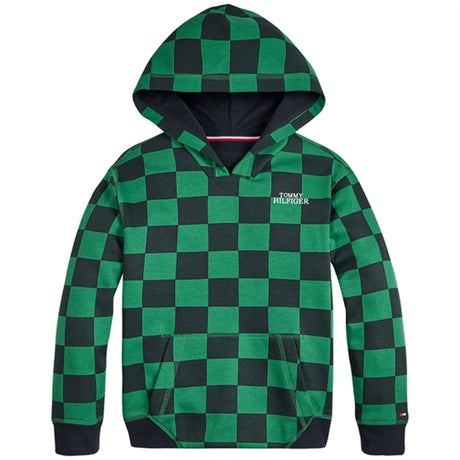 Tommy Hilfiger Checker Board Hettegenser Green Allover / Checkerboard