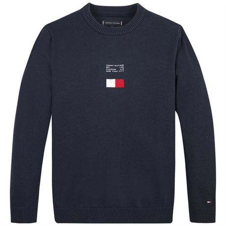 Tommy Hilfiger Flag Strikket Genser Desert Sky