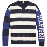 Tommy Hilfiger Multi Striped Strikket Genser Pilot Blue / Stripe