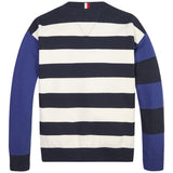 Tommy Hilfiger Multi Striped Strikket Genser Pilot Blue / Stripe 3