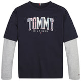 Tommy Hilfiger Tartan Check Genser Desert Sky / Light Grey Heather