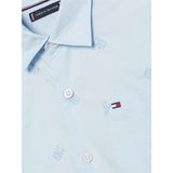 Tommy Hilfiger Monogram Embroidery Skjorte Calm Blue 2