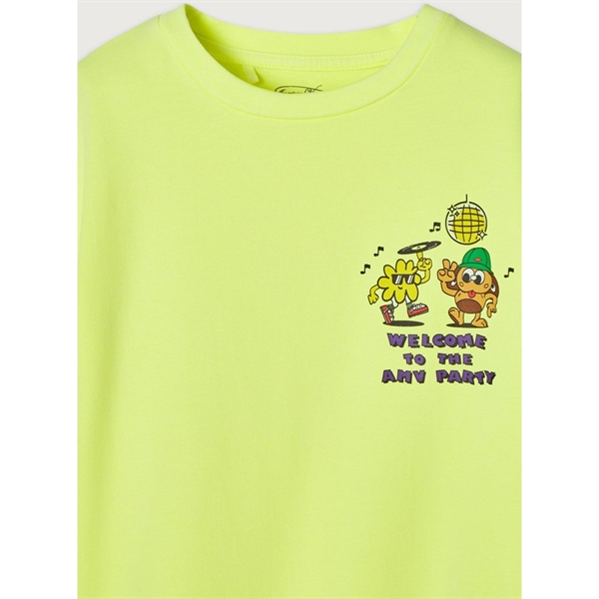 American Vintage T-Shirt Fizvalley Neon Yellow 2