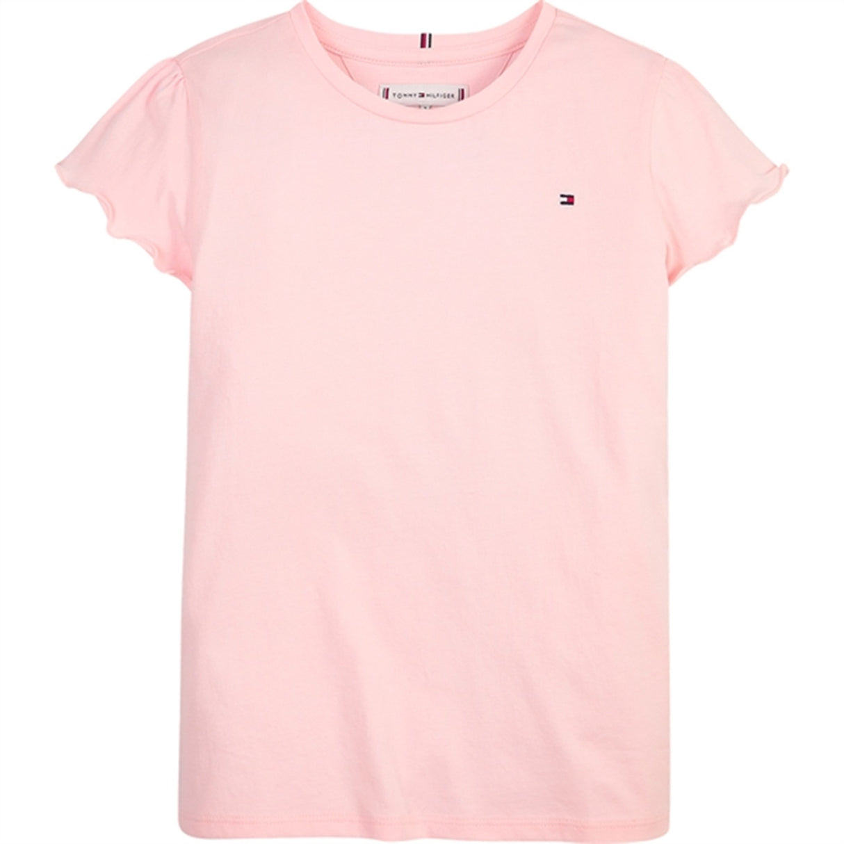 Tommy Hilfiger Essential Ruffle Sleeve T-shirt Faint Pink