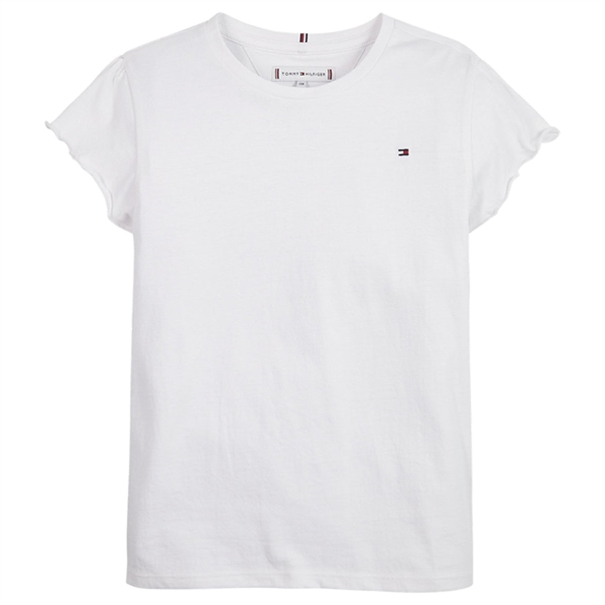 Tommy Hilfiger Essential Ruffle Sleeve T-shirt White