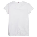 Tommy Hilfiger Essential Ruffle Sleeve T-shirt White 2