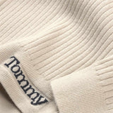 Tommy Hilfiger Comfy Rib Essential Strikket Genser Heathered Oatmilk 2