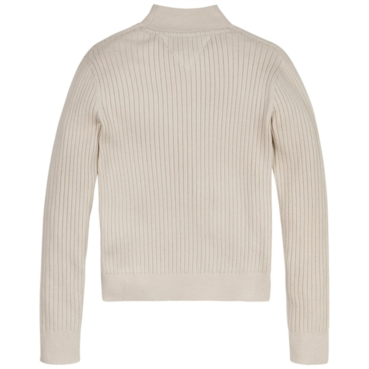 Tommy Hilfiger Comfy Rib Essential Strikket Genser Heathered Oatmilk 3